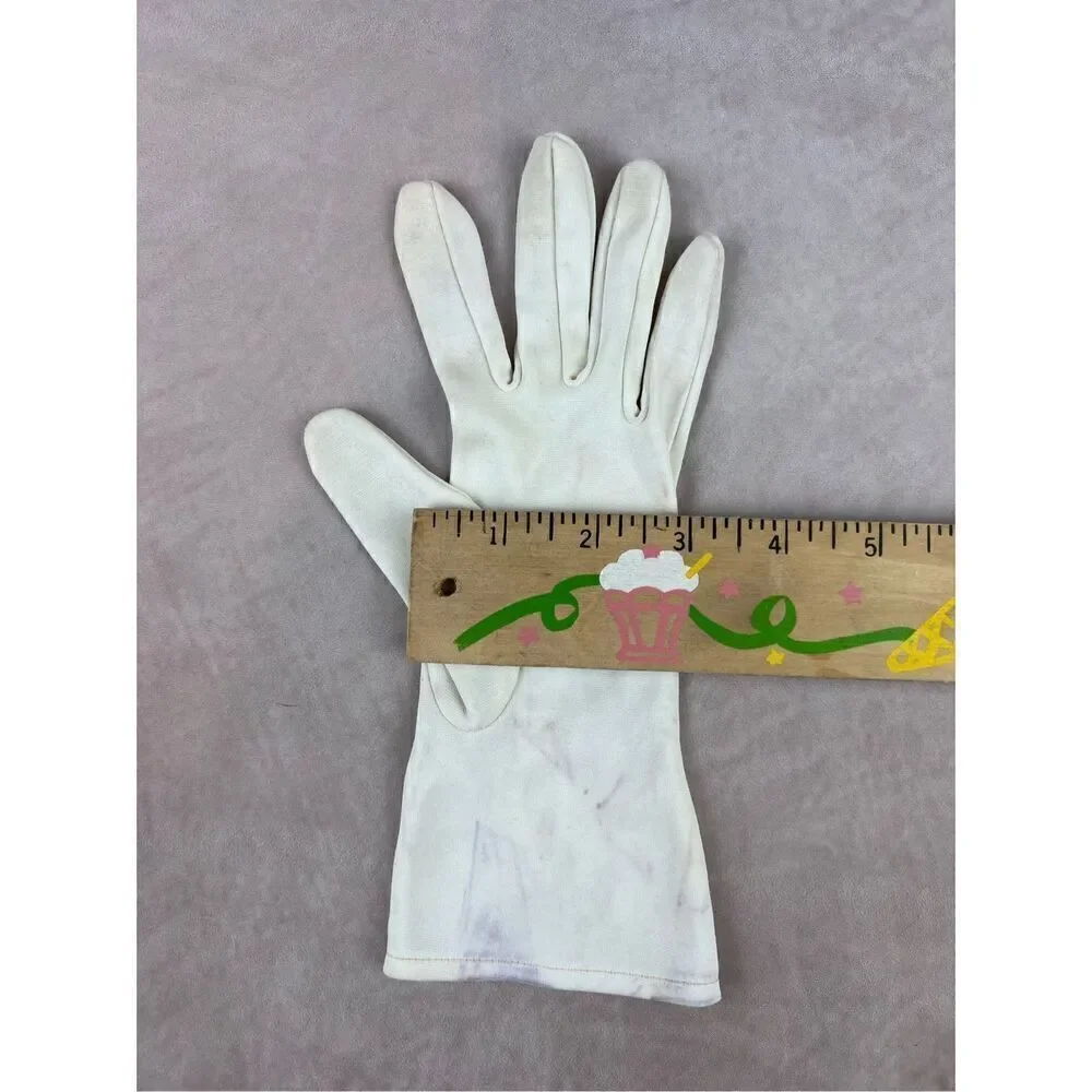 Vintage 1930s 1940s Style White Gloves